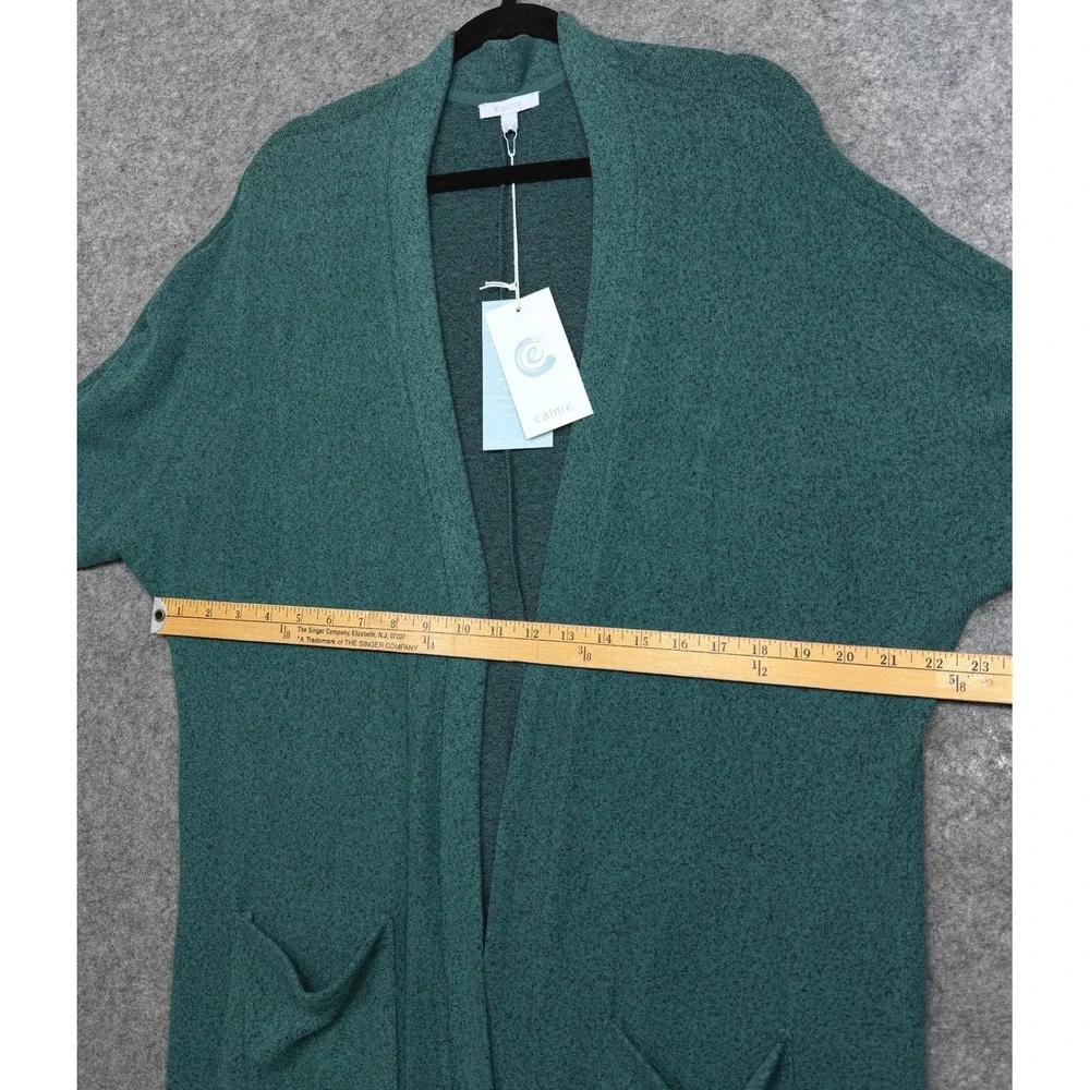 Calme Johnny Was Hachi Kimono Sweater Womens L Green Liya Long Sleeve Duster New